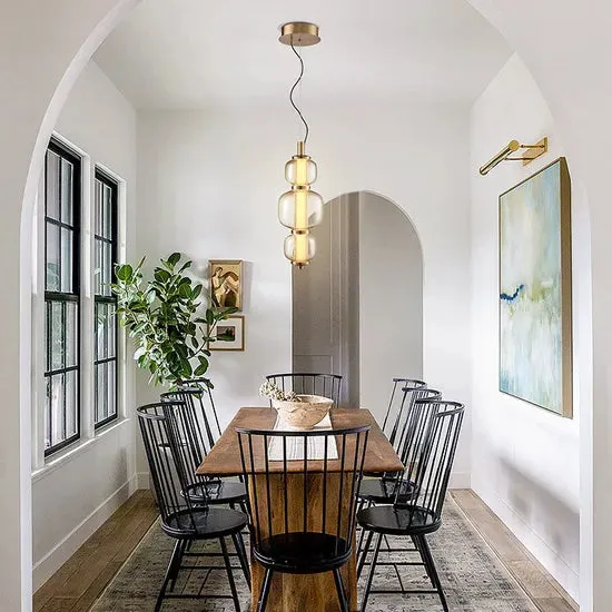 DLSS Lighting Contemporary Style Pendant Lamp Interior Decor Lighting Iron LED Chandelier, in a room, photo 6 of 6