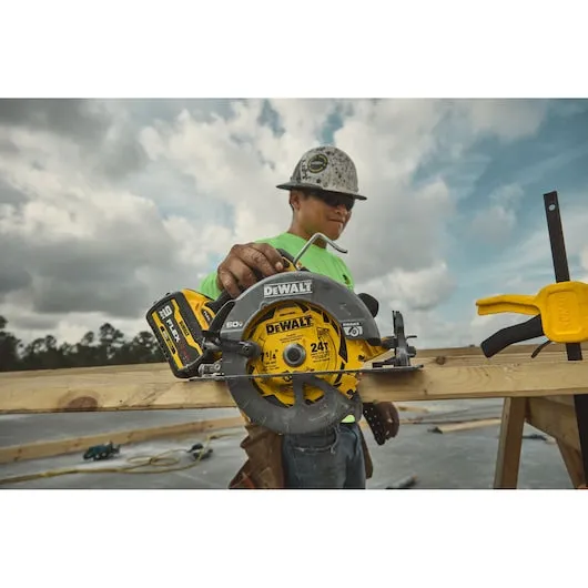 DEWALT FLEXVOLT 60-Volt MAX Lithium-Ion Cordless Brushless 7-1/4 in. Circular Saw with Battery and Bonus 1/2 in. Impact Wrench, photo 17 of 22
