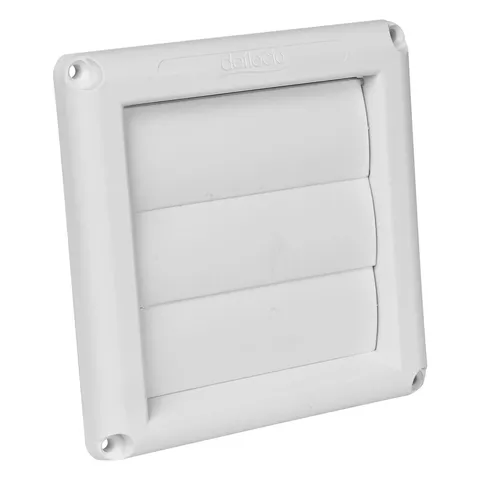 Supurr-Vent Louvered Dryer Vent Hood, 4 in. Duct, White, 6 × 4 in
