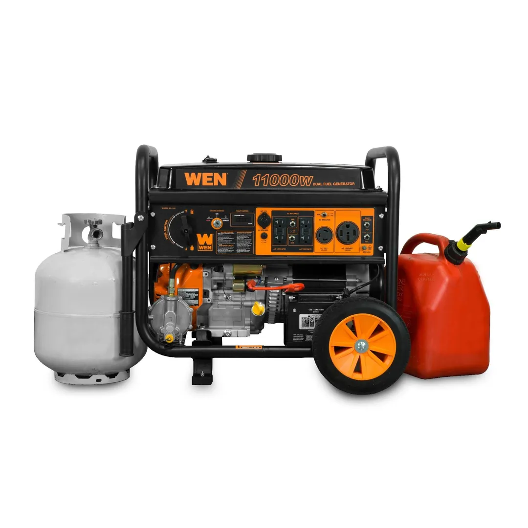 WEN DF1100T 11,000/8,300-Watt 120V/240V Dual Fuel Gasoline & Propane Electric Start Portable Generator with Wheel Kit, photo 2 of 6