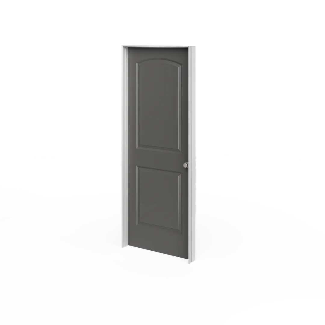 Masonite Roman 36-in x 80-in 2-Panel Round Top Hollow Core Primed Molded Composite Right Hand Inswing/Outswing Single Prehung Interior Door, photo 5 of 6