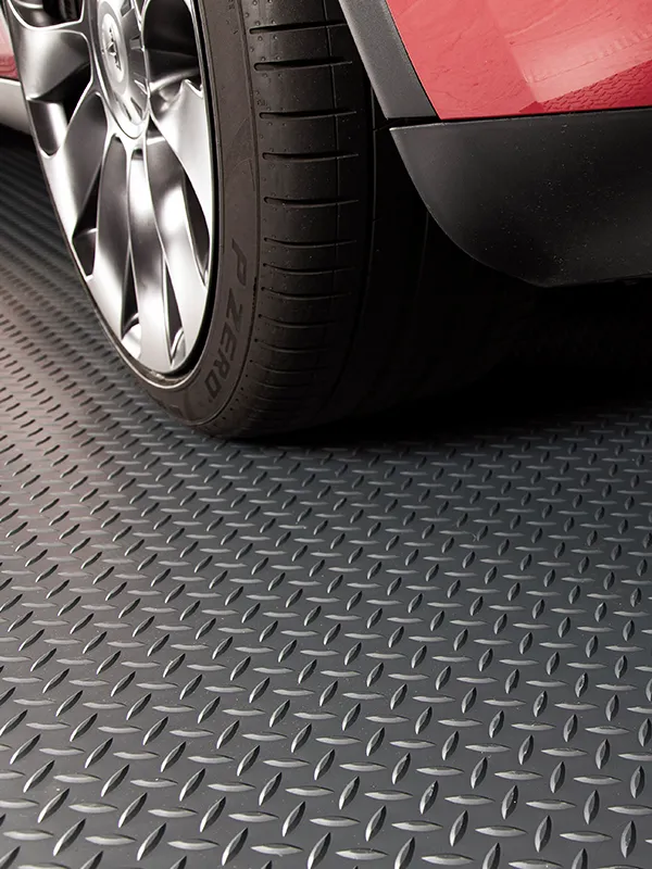 G-Floor Diamond Tread 7.5 ft x 17 ft Slate Grey Commercial-Grade Vinyl Garage Flooring Cover and Protector, photo 2 of 8