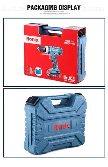 Ronix Drill Screwdriver Cordless Powerful Machine Screwdriver Tool Kit Cordless Drill Driver, photo 2 of 6