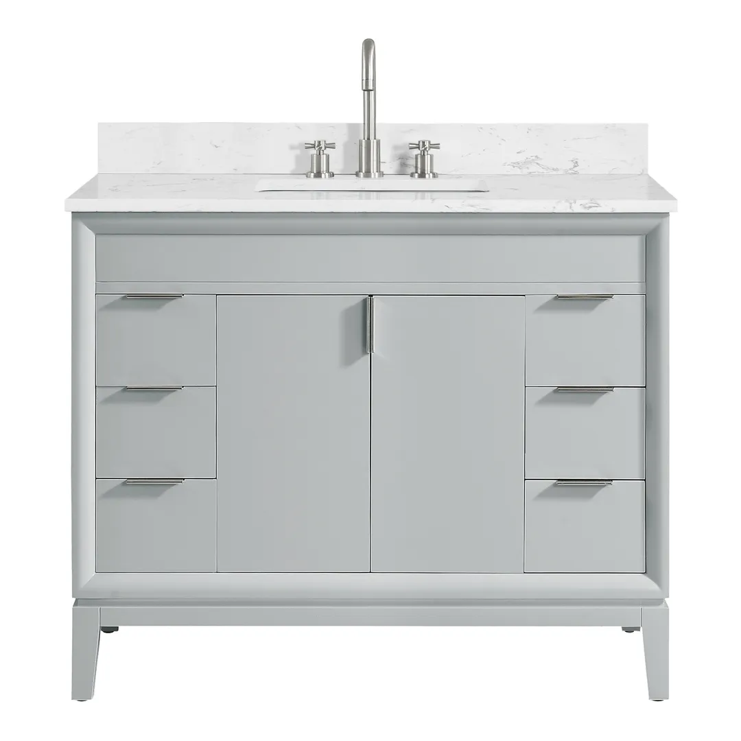 Avanity Emma 42-in Dove Gray Bathroom Vanity Cabinet, photo 8 of 14