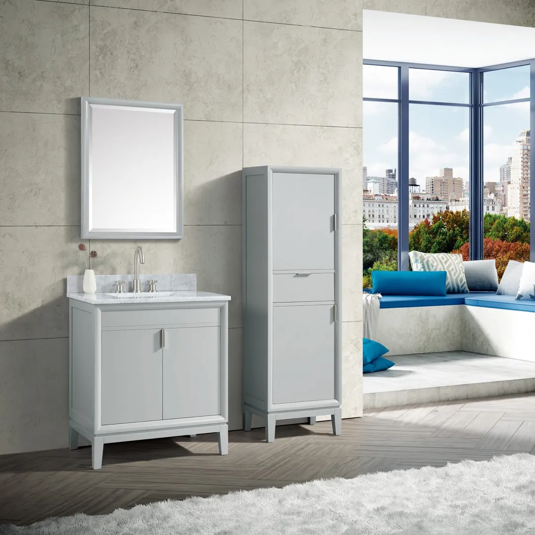 Avanity Emma 30-in Dove Gray Bathroom Vanity Cabinet, photo 12 of 14