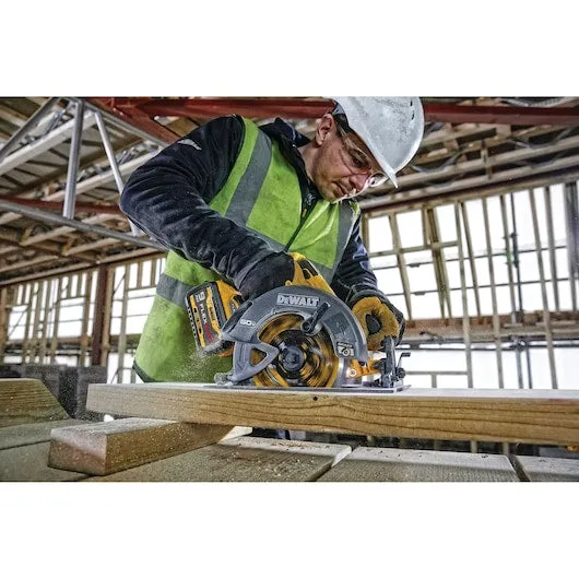 DEWALT FLEXVOLT 60-Volt MAX Lithium-Ion Cordless Brushless 7-1/4 in. Circular Saw with Battery and Bonus 1/2 in. Impact Wrench, photo 18 of 22
