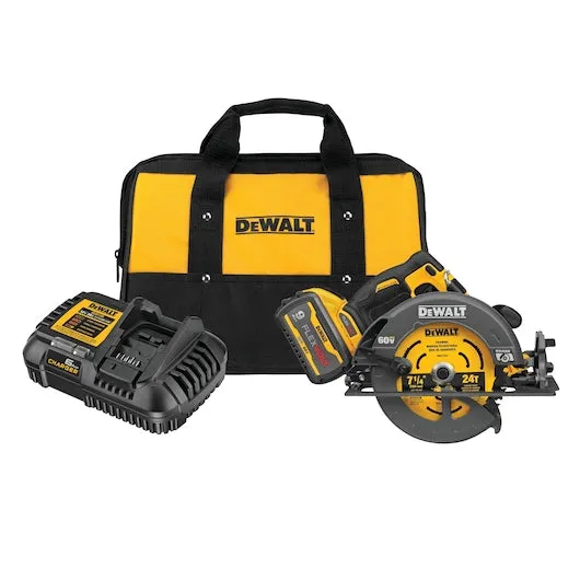 DEWALT FLEXVOLT 60-Volt MAX Lithium-Ion Cordless Brushless 7-1/4 in. Circular Saw with Battery and Bonus 1/2 in. Impact Wrench, photo 21 of 22