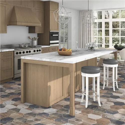Merola Tile Gaugin Hex Catan Shadow 8-5/8 in. x 9-7/8 in. Porcelain Floor and Wall Tile (11.56 sq. ft. per case), photo 19 of 21