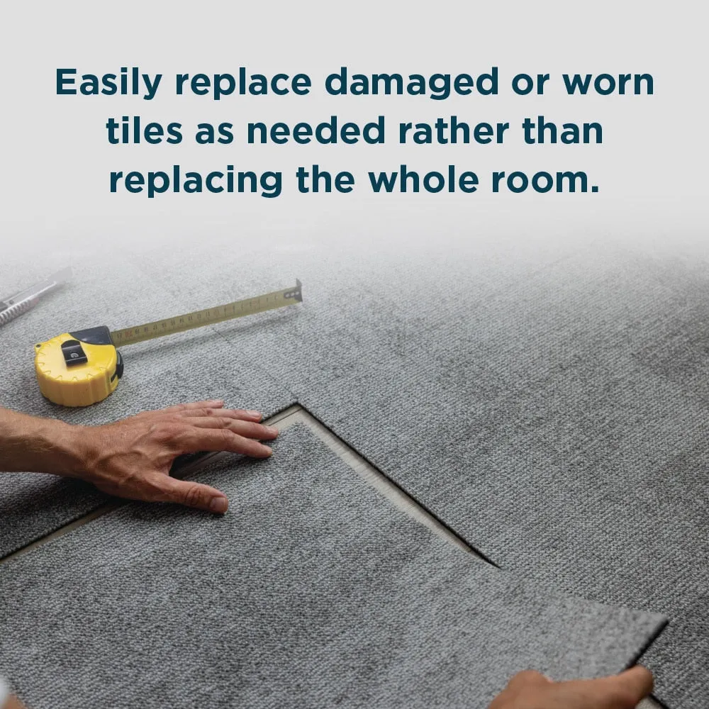 Shaw Crafted 24-in x 24-in Produce Red Commercial Adhesive Indoor Carpet Tile ( 80-sq ft ), photo 9 of 10