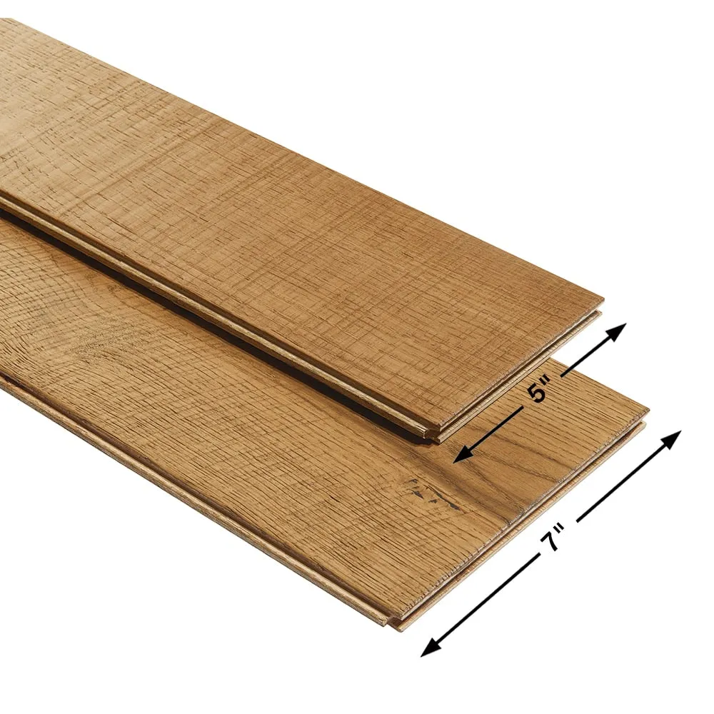 Villa Barcelona Boqueria French oak 1/2-in T x Variable W Water Resistant Distressed Engineered Hardwood Flooring ( 24.93-sq ft / Carton ), photo 5 of 6