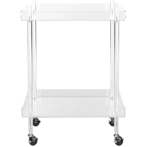 Healy 25.59 × 31.1 in Clear Rectangle Bar Cart