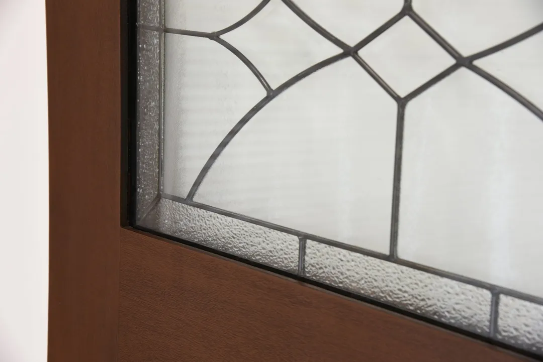 Steves & Sons Regency 36 in. x 80 in. RHOS 4-Lite 1/4 Toplite Clear Glass Ashwood Stain Fir Grain Fiberglass Prehung Front Door, photo 3 of 4