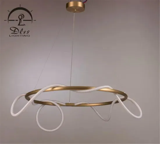 DLSS Lighting Flexible Modern Chandelier LED Fabric Nylon Long Soft Line Lamp Pendant Lighting, photo 5 of 6