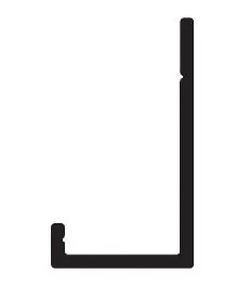 JDM-50 Aluminum J Molding, 1/2 in. Depth, 10 ft. Stick, Clear Anodized