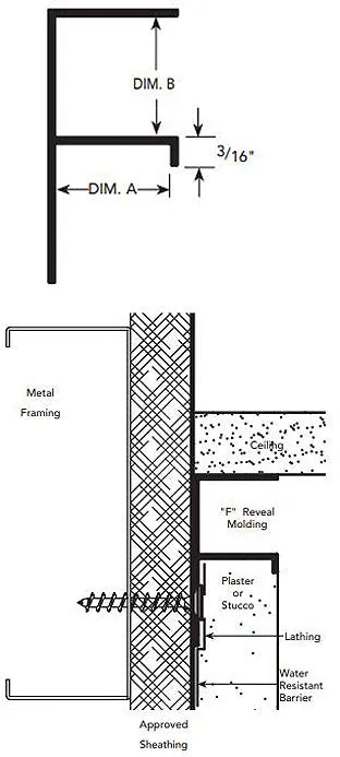 FRY REGLET FDM F Reveal Molding for Drywall, 5/8 in. x 1/2 in., Custom Painted 6063 Aluminum, 10 ft. Piece, photo 2 of 3