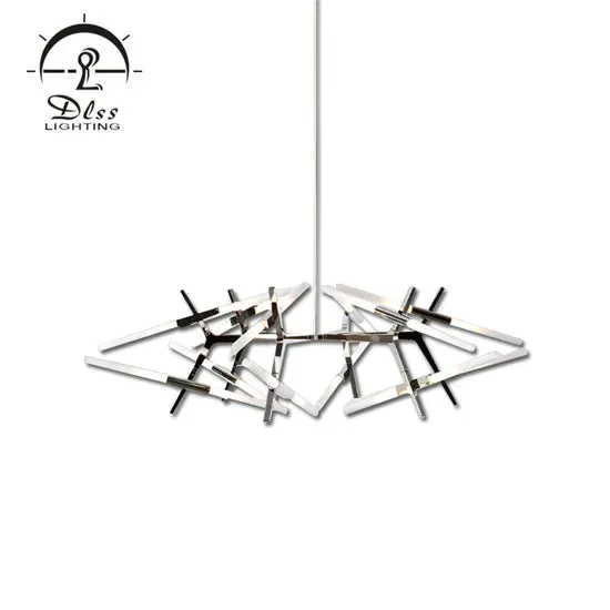 DLSS Lighting G9 Tube Metal Chandelier Lamp for Living Room with Bright Lighting, in a room, photo 6 of 6