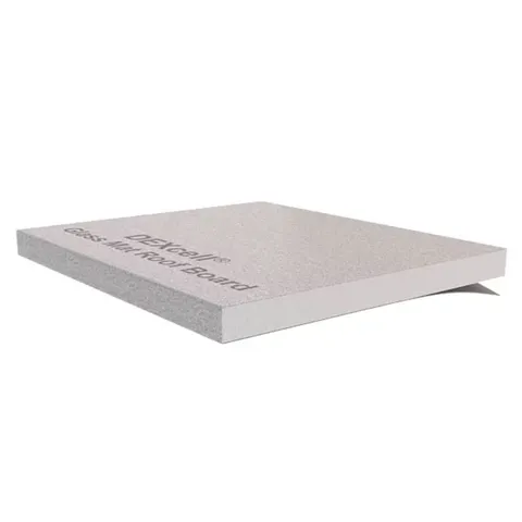 DEXcell Glass Mat Roof Board 1/4 in × 4 ft × 8 ft White Gypsum Cover Board