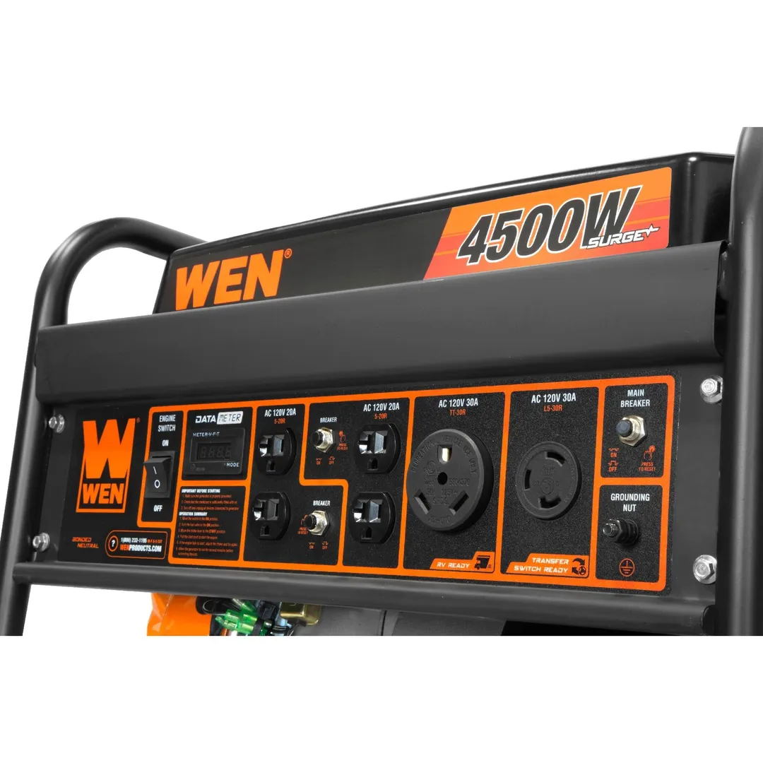 WEN 4500/3600-Watt 212cc Transfer Switch & RV-Ready Gas Portable Generator, CARB Compliant, photo 6 of 7