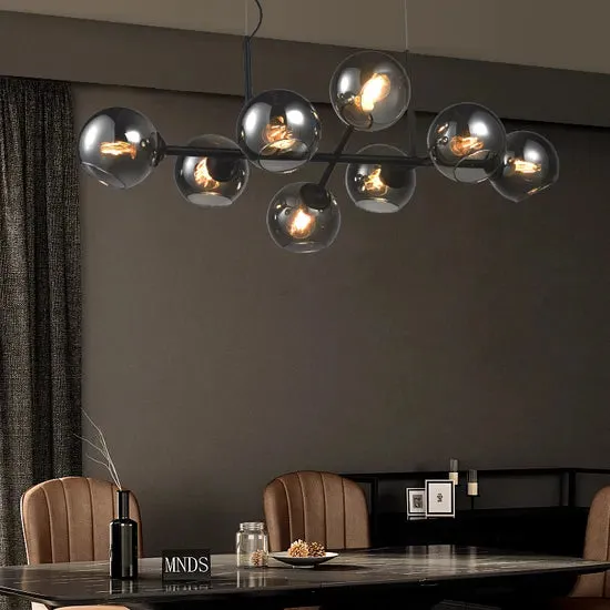 DLSS LIGHTING Glass Iron E27 Fixture Shade Lamp Chandelier for Indoor Hotel Pendant Lighting, photo 2 of 6