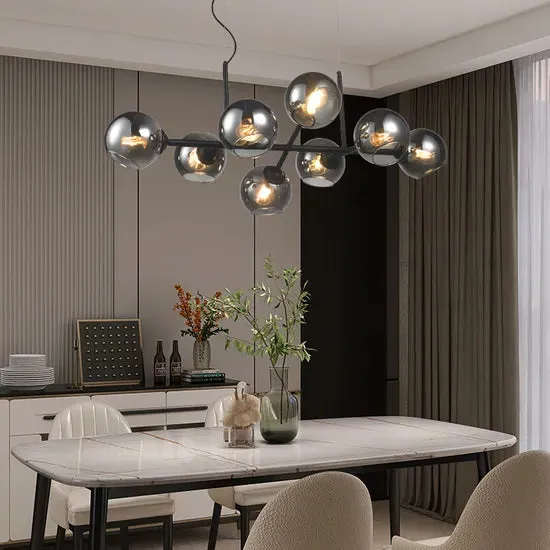 DLSS LIGHTING Glass Iron E27 Fixture Shade Lamp Chandelier for Indoor Hotel Pendant Lighting, photo 5 of 6