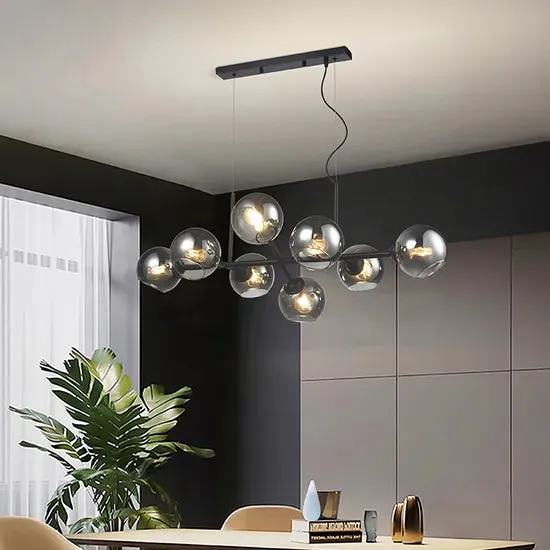 DLSS LIGHTING Glass Iron E27 Fixture Shade Lamp Chandelier for Indoor Hotel Pendant Lighting, photo 6 of 6