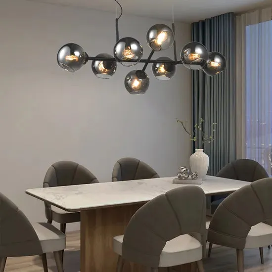DLSS LIGHTING Glass Iron E27 Fixture Shade Lamp Chandelier for Indoor Hotel Pendant Lighting, photo 4 of 6