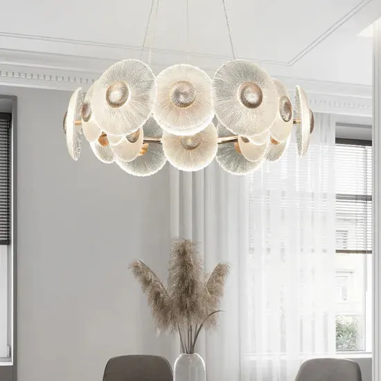 DLSS Lighting DLSS Glass Pendant Lighting for Indoor Living Home Decor LED Chandeliers Lamp, photo 3 of 6