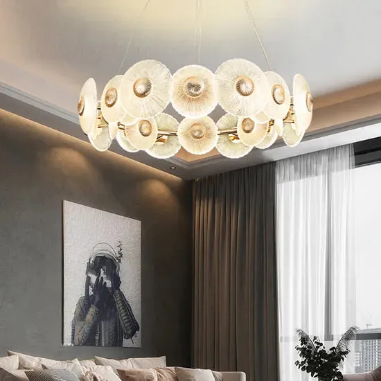 DLSS Lighting DLSS Glass Pendant Lighting for Indoor Living Home Decor LED Chandeliers Lamp, photo 2 of 6