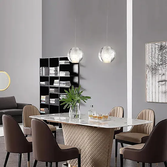 Guzhen Factory Interior Lighting Home Decor LED Pendant Lamp Modern Glass Chandelier, in a room, photo 5 of 6