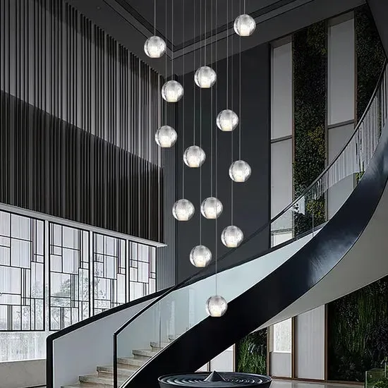 Guzhen Factory Interior Lighting Home Decor LED Pendant Lamp Modern Glass Chandelier, in a room, photo 6 of 6