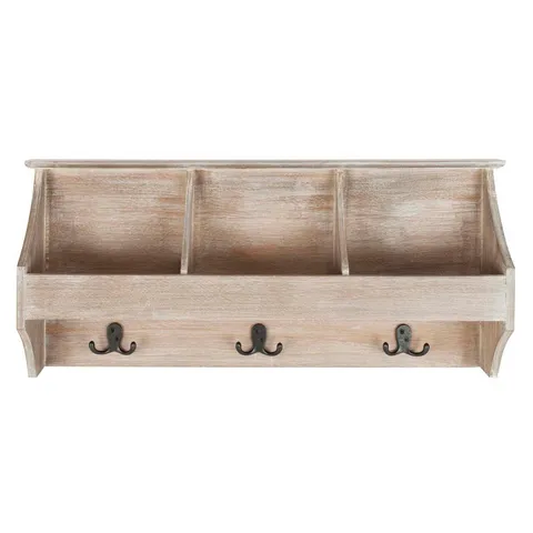 Darcey Hanging Storage Wall Rack (Gray, 28 × 5 × 12 in)