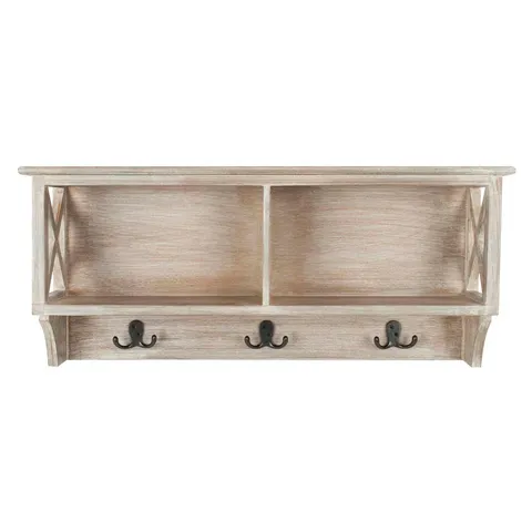 Freya Hanging Storage Wall Rack (Gray) - 28 × 5.9 × 12 in