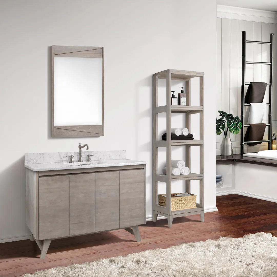 Avanity Teak 16"W x 13"D x 60"H Natural Linen Cabinet, photo 4 of 4