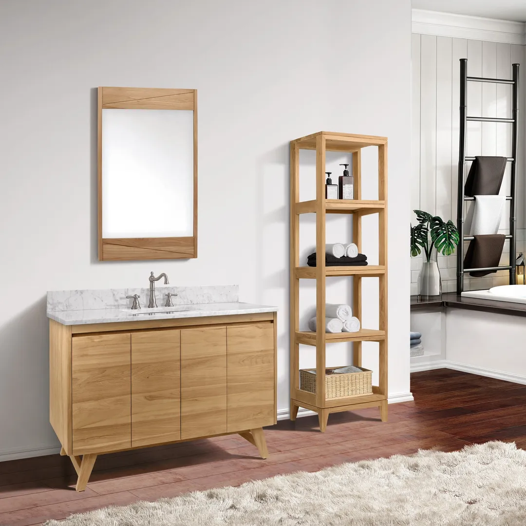 Avanity Teak 16"W x 13"D x 60"H Natural Linen Cabinet, photo 3 of 4