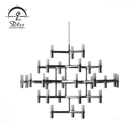 LED Metal & Glass Pendant Chandelier
