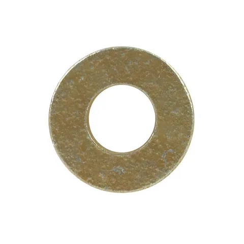 Yellow Dichromate Steel 1/4 in. SAE Flat Washer, 100-Pack