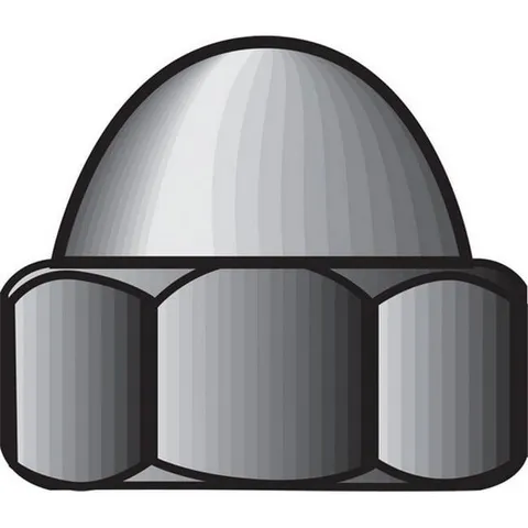 1/4 in. Zinc-Plated Steel SAE Acorn Nut, 100-Pack