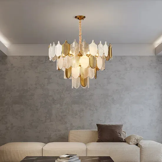 DLSS LIGHTING Home Decor Indoor Luxury Lights Glass Suspended Pendant Light Chandeliers, photo 4 of 6