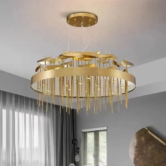 DLSS Lighting Co.,Ltd Home Gold LED Long Italy Indoor Bar Chandelier, photo 6 of 6