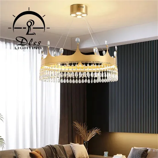 DLSS Lighting Co., Ltd Hot Sale Large Pendant Hanging Light LED Crystal Chandeliers Modern Decorative Pendant Lamp, photo 3 of 6