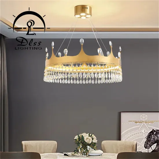 DLSS Lighting Co., Ltd Hot Sale Large Pendant Hanging Light LED Crystal Chandeliers Modern Decorative Pendant Lamp, photo 5 of 6