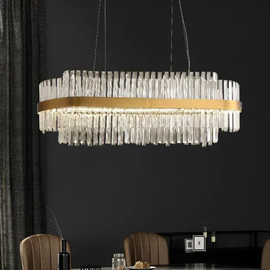 DLSS Lighting DLSS Hotel Modern Chandelier LED Hanging Lamp Nordic Industrial Room Pendant Lighting, in a room, photo 4 of 6