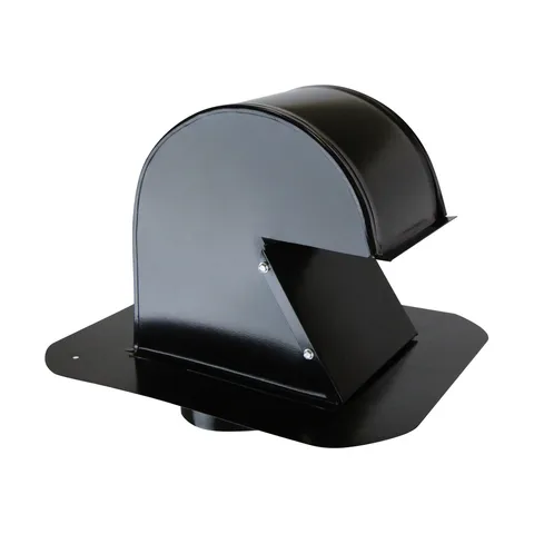 DryerJack Extra Clearance Roof Vent, 26 Ga. Galvalume, Black