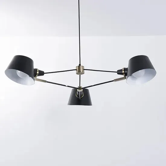 DLSS Lighting DLSSlighting Industrial Style Lighting Iron Chandelier Hotel Home Interior Decoration LED Pendant Lamp, in a room, photo 4 of 6