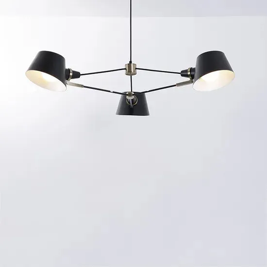 DLSS Lighting DLSSlighting Industrial Style Lighting Iron Chandelier Hotel Home Interior Decoration LED Pendant Lamp, in a room, photo 2 of 6