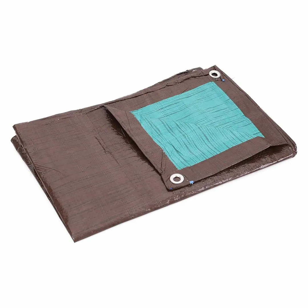 Kotap Heavy-Duty Polyethylene Tarp, Blue or Green/Silver, 12 ft x 16 ft to 40 ft x 60 ft, photo 4 of 4