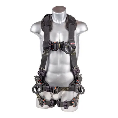 Kapture 5 Point Element Full Body Harness - Arc Flash Rated - 4 D-Rings - Mating Buckle Chest & Legs - Shoulder Pads & Waist Belt - All Sizes