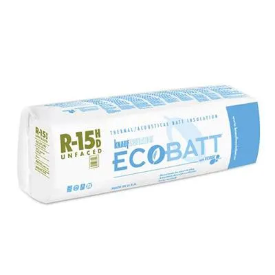 Ecobatt R-15 HD Unfaced Fiberglass Insulation Batts - All Sizes