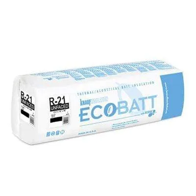 Ecobatt R-21 HD Unfaced Fiberglass Insulation Batts - All Sizes