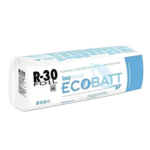 Ecobatt R-30 Foil Faced Fiberglass Insulation Batts - 10 × 24 × 48 in